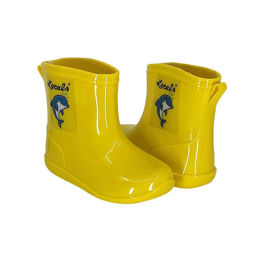 New! Kids Rain Boots - Yellow