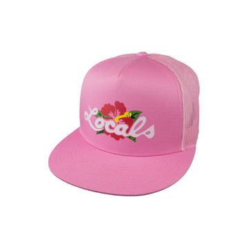 Locals Flower Logo Classic Trucker Hat - Pink